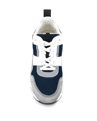 Chaussures de sport bleu marine et blanc Marni