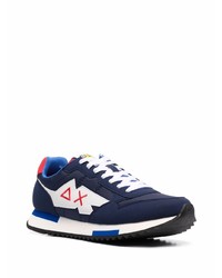 Chaussures de sport bleu marine et blanc Sun 68