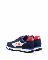 Chaussures de sport bleu marine et blanc Sun 68