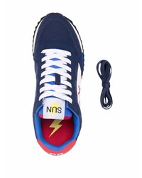 Chaussures de sport bleu marine et blanc Sun 68