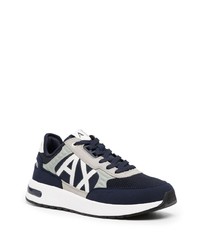 Chaussures de sport bleu marine et blanc Armani Exchange