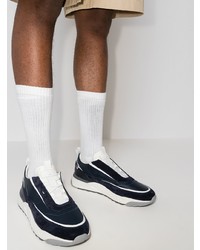 Chaussures de sport bleu marine et blanc Santoni