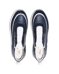 Chaussures de sport bleu marine et blanc Santoni