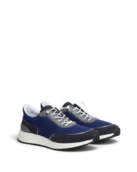 Chaussures de sport bleu marine et blanc Ermenegildo Zegna