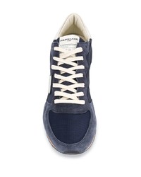 Chaussures de sport bleu marine et blanc Philippe Model Paris