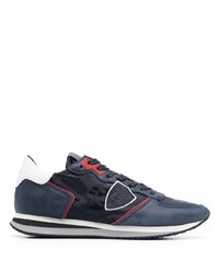 Chaussures de sport bleu marine et blanc Philippe Model Paris