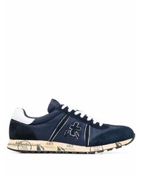 Chaussures de sport bleu marine et blanc Premiata