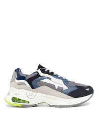 Chaussures de sport bleu marine et blanc Premiata