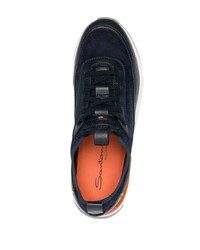 Chaussures de sport bleu marine et blanc Santoni