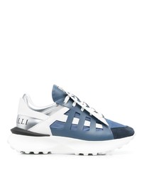 Chaussures de sport bleu marine et blanc Roberto Cavalli