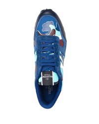 Chaussures de sport bleu marine et blanc Valentino Garavani