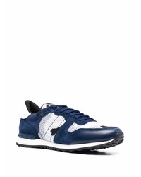 Chaussures de sport bleu marine et blanc Valentino Garavani
