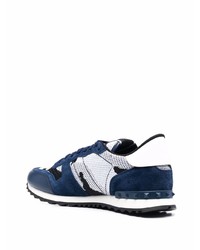 Chaussures de sport bleu marine et blanc Valentino Garavani