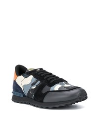 Chaussures de sport bleu marine et blanc Valentino Garavani