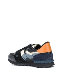 Chaussures de sport bleu marine et blanc Valentino Garavani