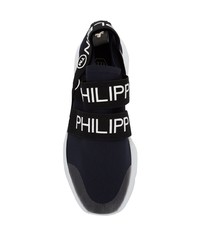 Chaussures de sport bleu marine et blanc Philipp Plein