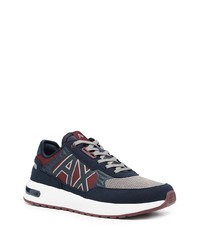 Chaussures de sport bleu marine et blanc Armani Exchange