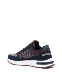 Chaussures de sport bleu marine et blanc Armani Exchange