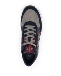 Chaussures de sport bleu marine et blanc Armani Exchange