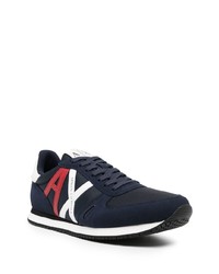 Chaussures de sport bleu marine et blanc Armani Exchange