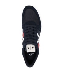 Chaussures de sport bleu marine et blanc Armani Exchange