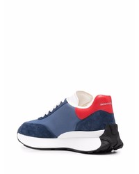 Chaussures de sport bleu marine et blanc Alexander McQueen