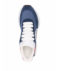 Chaussures de sport bleu marine et blanc Alexander McQueen