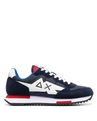 Chaussures de sport bleu marine et blanc Sun 68