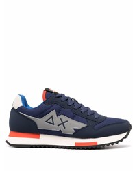 Chaussures de sport bleu marine et blanc Sun 68