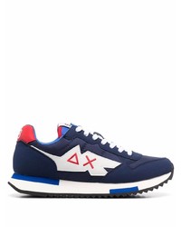 Chaussures de sport bleu marine et blanc Sun 68