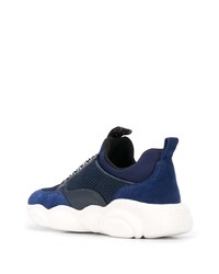 Chaussures de sport bleu marine et blanc Moschino