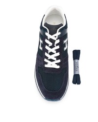 Chaussures de sport bleu marine et blanc Hogan