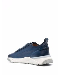 Chaussures de sport bleu marine et blanc Santoni