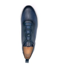 Chaussures de sport bleu marine et blanc Santoni