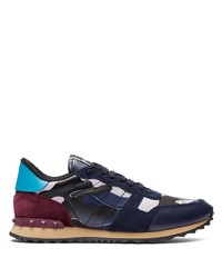 Chaussures de sport bleu marine et blanc Valentino Garavani