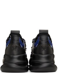Chaussures de sport bleu marine Versace