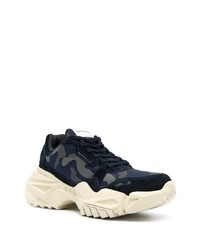 Chaussures de sport bleu marine Emporio Armani