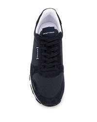 Chaussures de sport bleu marine Emporio Armani