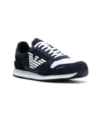 Chaussures de sport bleu marine Emporio Armani