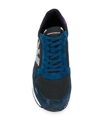 Chaussures de sport bleu marine Emporio Armani