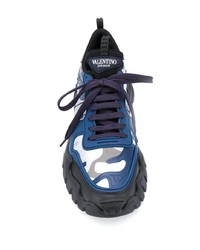 Chaussures de sport bleu marine Valentino Garavani