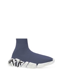 Chaussures de sport bleu marine Balenciaga