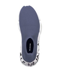 Chaussures de sport bleu marine Balenciaga