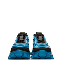 Chaussures de sport bleues Prada
