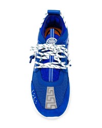 Chaussures de sport bleues Versace