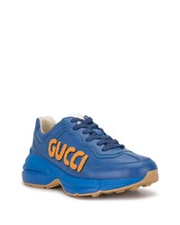 Chaussures de sport bleues Gucci
