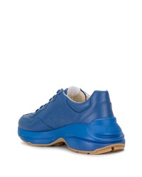 Chaussures de sport bleues Gucci