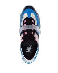 Chaussures de sport bleues Moschino