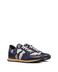 Chaussures de sport camouflage bleu marine Valentino Garavani