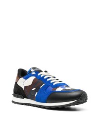 Chaussures de sport camouflage bleu marine Valentino Garavani